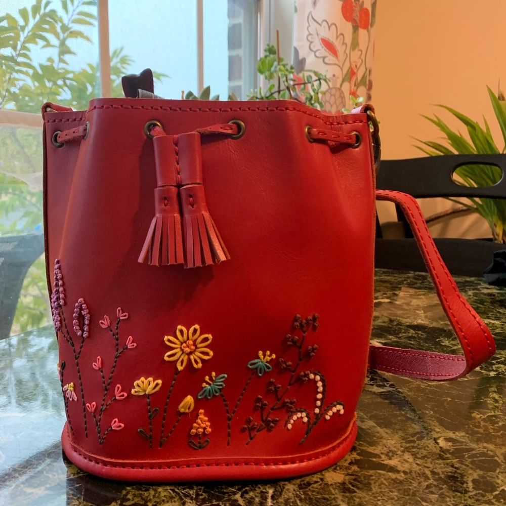 🌺Handmade REAL leather crossbody purse
